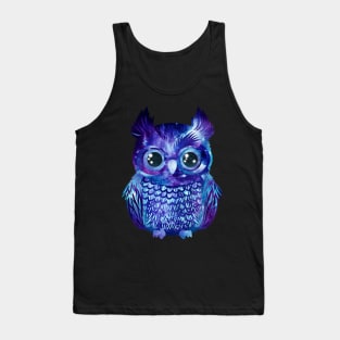 Galaxy blue owl Tank Top